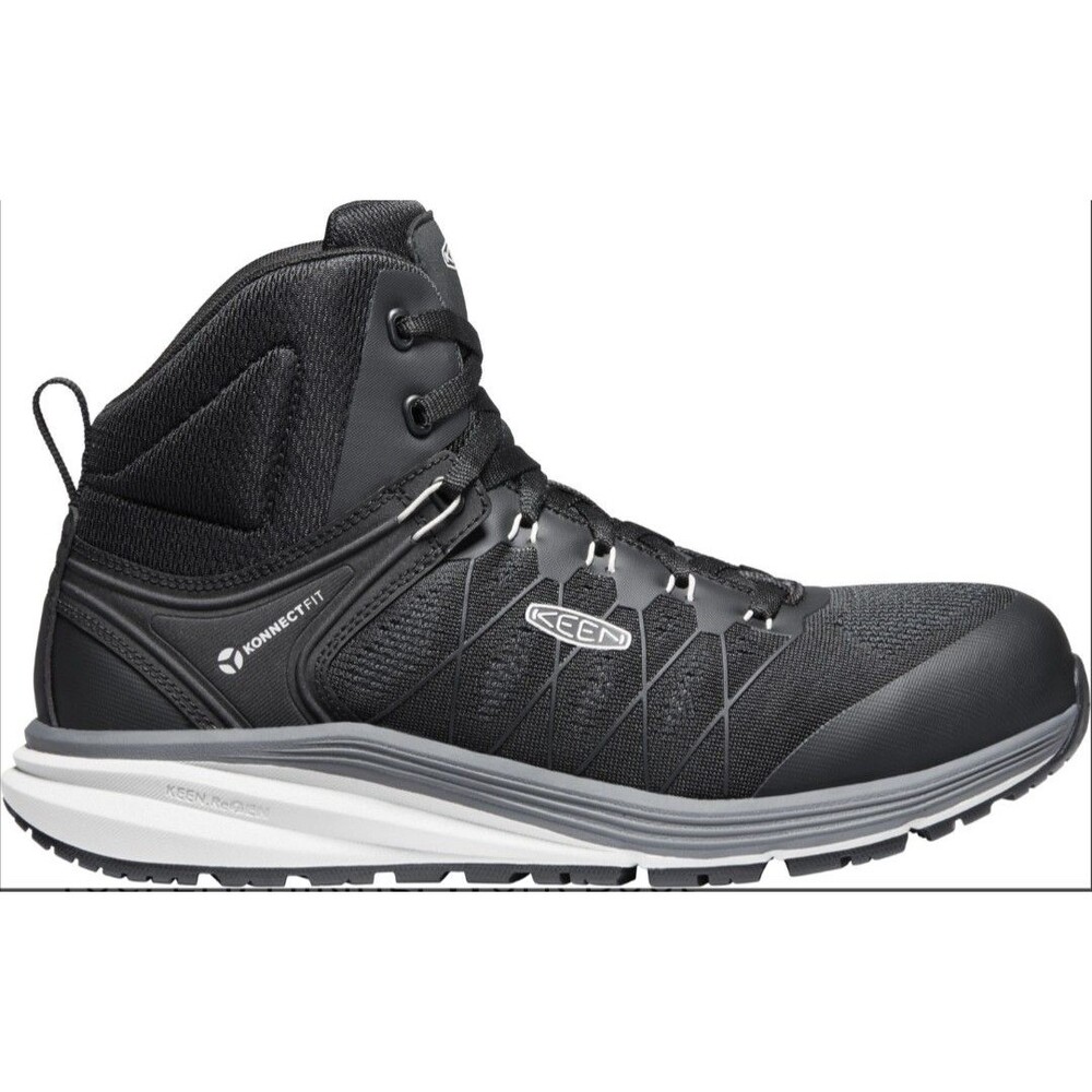 KEEN UTILITY Vista Energy Mid, Vapor Black Mens 11 Work Boot Steel Comp Toe NEW